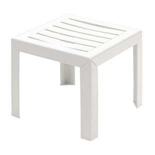 Grosfillex Tuintafel Miami Pvc 40x40cm Wit