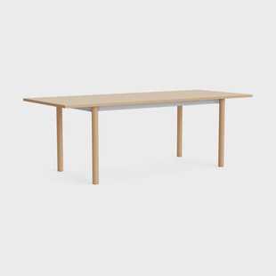 HAY Annex Overhang eettafel Geoxideerd aluminium-gelakt eik, 220x90 cm