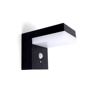 Integral LED Solar - buiten wandlamp - 9,5 x 12,5 x 16,5 cm - 6W LED incl. - IP44 - zwart