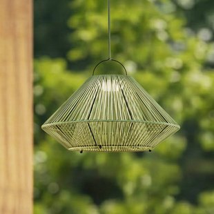 Lindby LED-zonnelamp Austas, groen, Ø 50 cm, USB, IP54