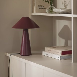 Globen Lighting tafellamp Cannes, rood, metaal, hoogte 40 cm