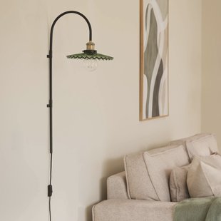 Globen Lighting wandlamp COBBLER, groen, hoogte 75 cm, glas