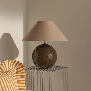 Globen Lighting tafellamp IRIS, bruin, hoogte 45 cm