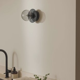 Globen Lighting wandlamp ART DECO, zwart/grijs Ø 16 cm IP44
