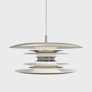 Diablo hanglamp, Ø 50 cm, greige, metaal, E27 Belid - Woonkamer - Designer - 1 lamp