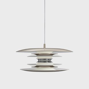 Diablo hanglamp, Ø 40 cm, greige, metaal, E14 Belid - Woonkamer - Designer - 1 lamp