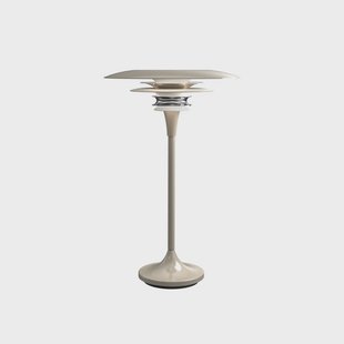Diablo tafellamp, hoogte 48 cm, greige, metaal, G9 Belid - Woonkamer - Designer - 1 lamp
