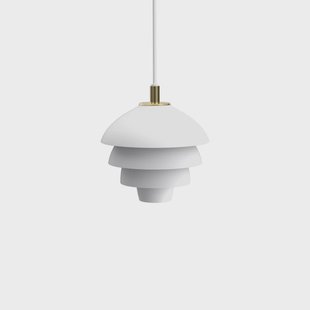 Valencia hanglamp, Ø 18 cm, wit/messing, G9 Belid - Woonkamer - Designer - Metaal - 1 lamp