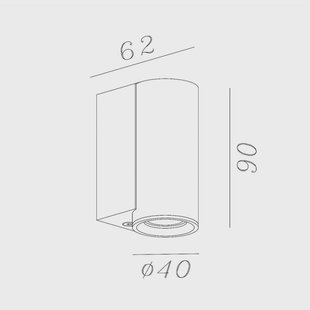Lucide Wandspot Dupla, grijs, hoogte 9 cm, metaal