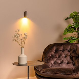 Lucide Wandspot Dupla, roestkleurig, hoogte 9 cm, metaal