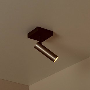 Lucide Plafondspot Grado, lengte 10 cm, grijs, metaal