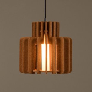 Lucide hanglamp Rollo, terracotta, Ø 40 cm, stof/metaal/glas