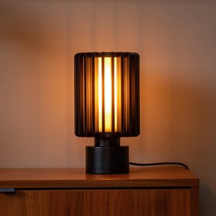 Lucide Tafellamp Lambres, zwart, hoogte 27 cm, metaal