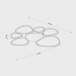 Lucide LED plafondlamp Samling, lengte 90 cm, taupe, metaal