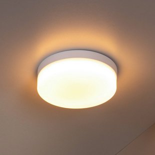 Lucide LED badkamer plafondlamp Biskit, wit, Ø 23 cm, kunststof