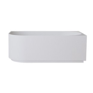 Hoekbad Rechts BWS Alivia 180x80 cm Acryl Met Waste Mat Wit