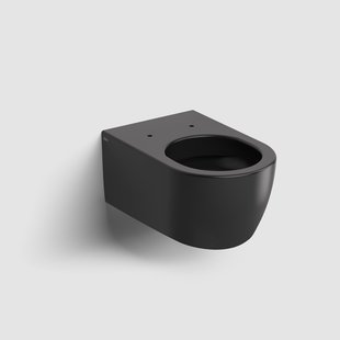 Clou New Hammock Wandtoilet 37x54x33cm Mat Zwart Keramiek versie 54cm