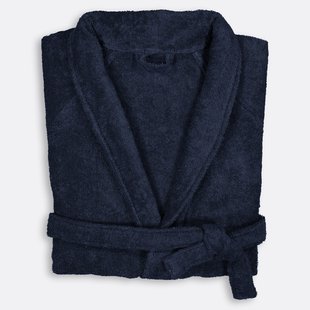 Badjas in badstof, sjaalkraag, 450g/m², Haxel