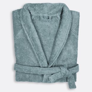 Badjas in badstof, sjaalkraag, 450g/m², Haxel