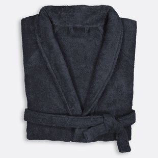 Badjas in badstof, sjaalkraag, 450g/m², Haxel