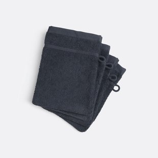 Set van 4 washandjes in bouclette badstof, Zavara