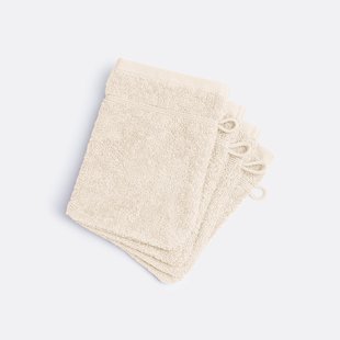 Set van 4 washandjes in bouclette badstof, Zavara