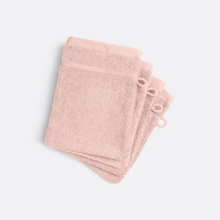 Set van 4 washandjes in bouclette badstof, Zavara