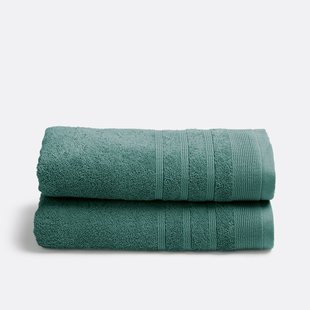 Set van 2 handdoeken in badstof 600 g/m2, Zavara