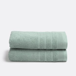 Set van 2 handdoeken in badstof 600 g/m2, Zavara