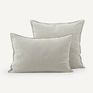 Kussensloop in gewassen hennep, Helm