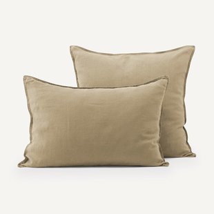 Kussensloop in gewassen hennep, Helm