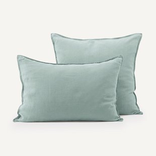 Kussensloop in gewassen hennep, Helm