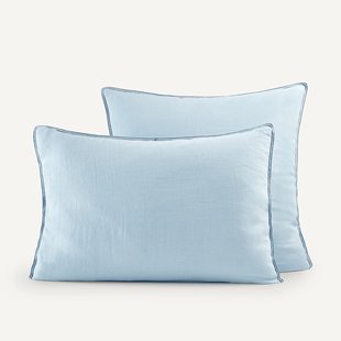 Kussensloop in gewassen hennep, Helm