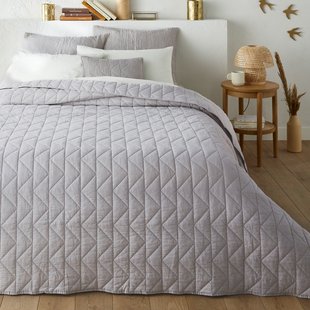 Gematelasseerde beddensprei in katoen Zig Zag Scenario