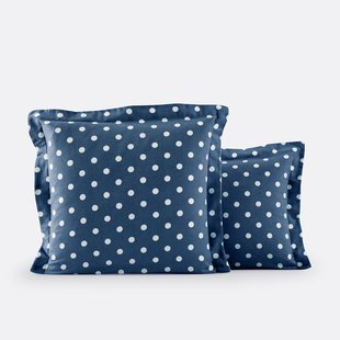 Kussensloop in flanel met stippenprint, Clarisse