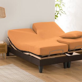 Effen hoeslaken in katoen, verstelbare bedbodem, Scenario