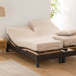 Effen hoeslaken in katoen, verstelbare bedbodem, Scenario