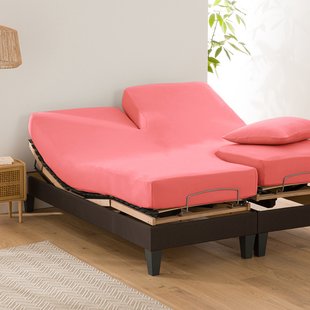 Effen hoeslaken in katoen, verstelbare bedbodem, Scenario