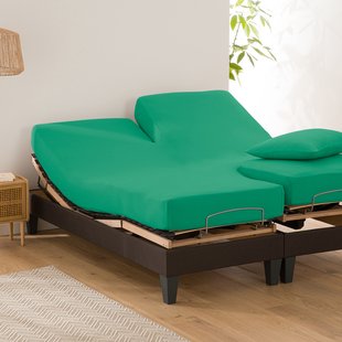 Effen hoeslaken in katoen, verstelbare bedbodem, Scenario