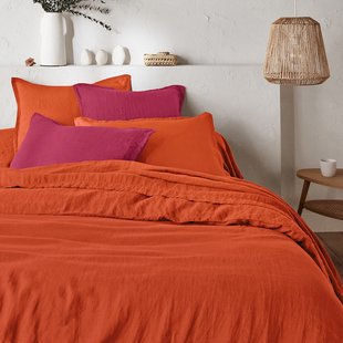 Dekbedovertrek in gewassen linnen, Linot