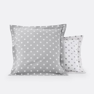 Kussensloop in zuiver katoen met stippenprint, Clarisse