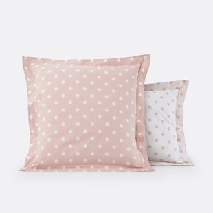 Kussensloop in zuiver katoen met stippenprint, Clarisse