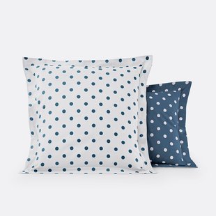 Kussensloop in zuiver katoen met stippenprint, Clarisse