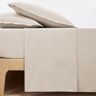 Effen plat laken in perkalkatoen Scenario