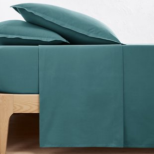 Effen plat laken in perkalkatoen Scenario