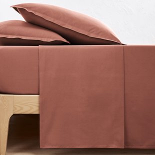 Effen plat laken in perkalkatoen Scenario