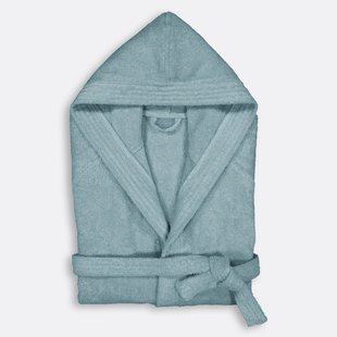 Badjas met kap in bouclette badstof 450 g/m2, Haxel