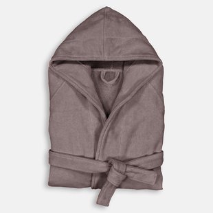 Badjas met kap in fluwelen badstof 450 g/m2, Trizie