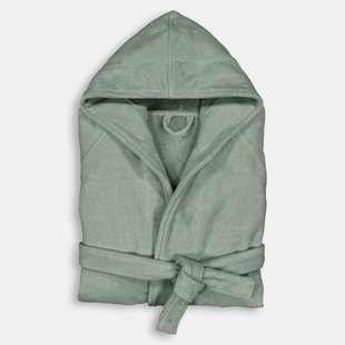 Badjas met kap in fluwelen badstof 450 g/m2, Trizie