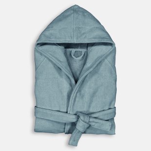 Badjas met kap in fluwelen badstof 450 g/m2, Trizie